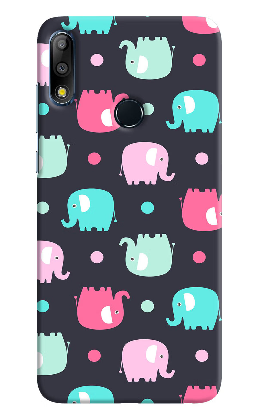 Elephants Asus Zenfone Max Pro M2 Back Cover, Hard case