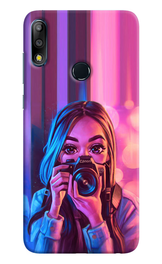 Girl Photographer Asus Zenfone Max Pro M2 Hard Case Back Cover by Casekaro