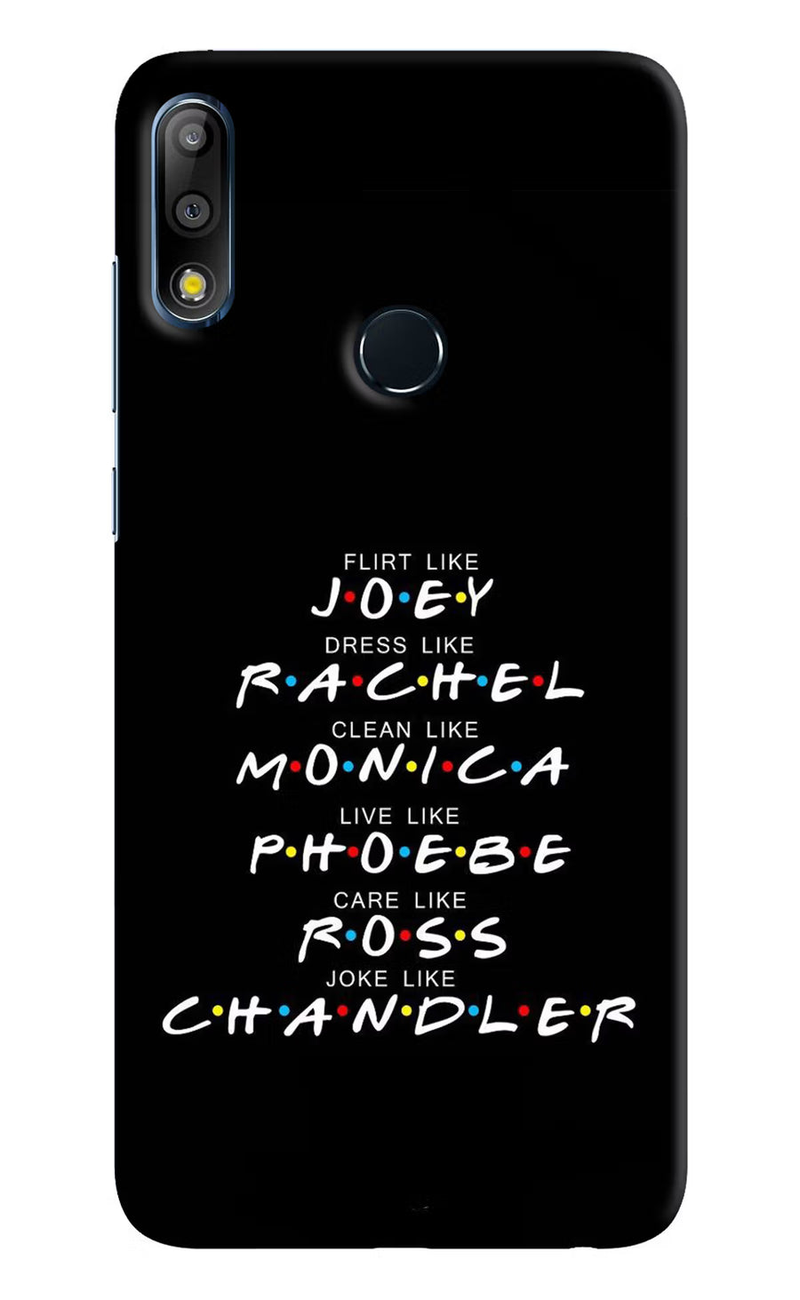 FRIENDS Character Asus Zenfone Max Pro M2 Back Cover, Hard case