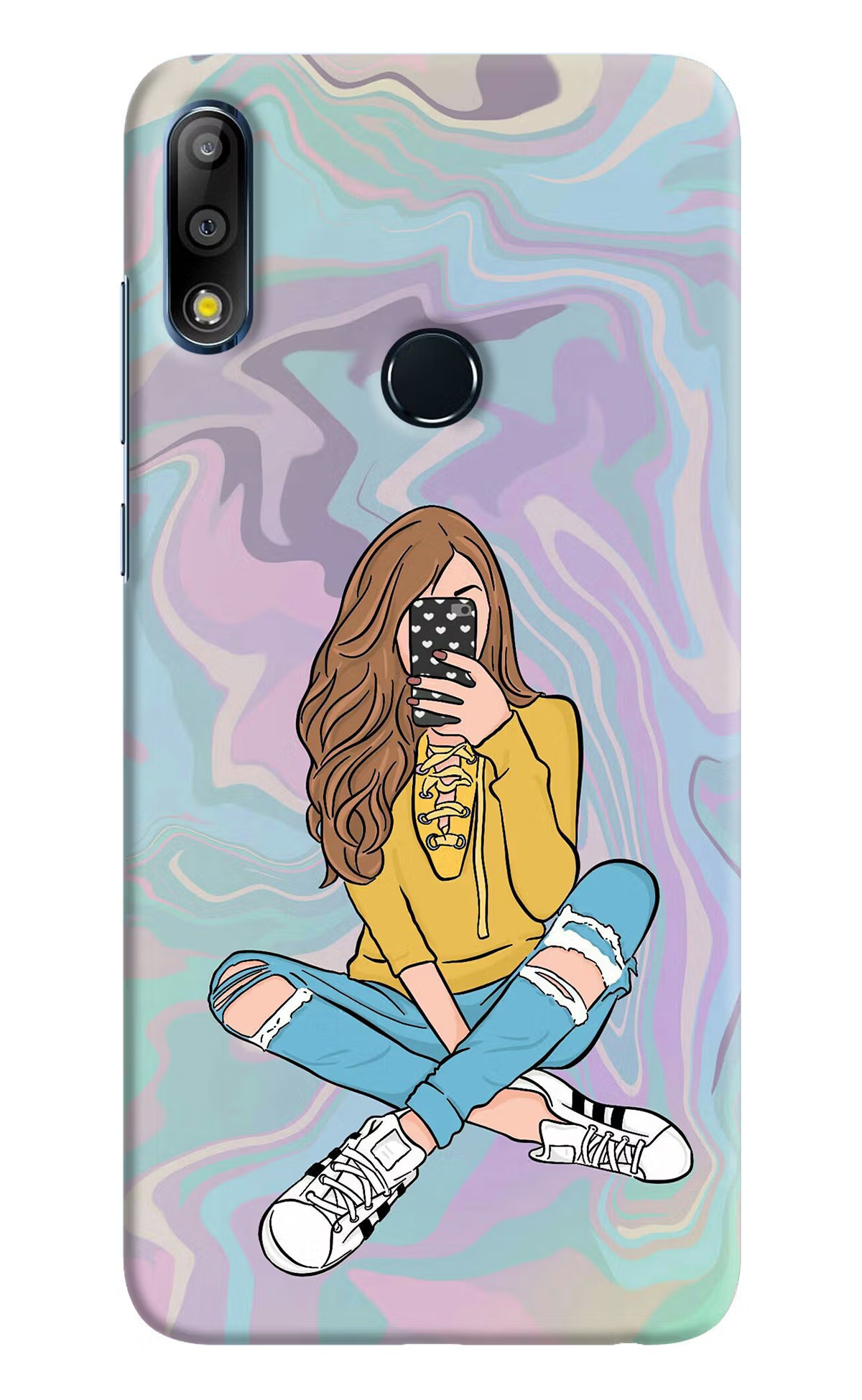 Selfie Girl Asus Zenfone Max Pro M2 Hard Case Back Cover by Casekaro