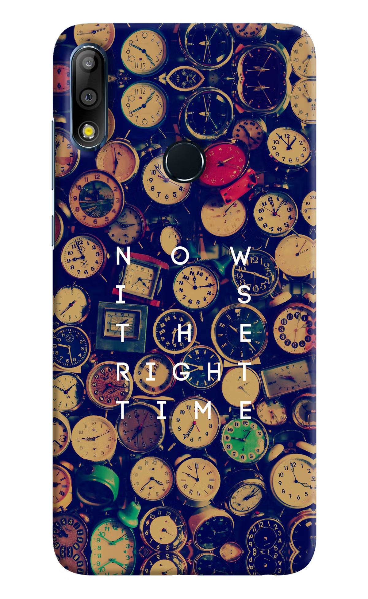 Now is the Right Time Quote Asus Zenfone Max Pro M2 Hard Case Back Cover by Casekaro
