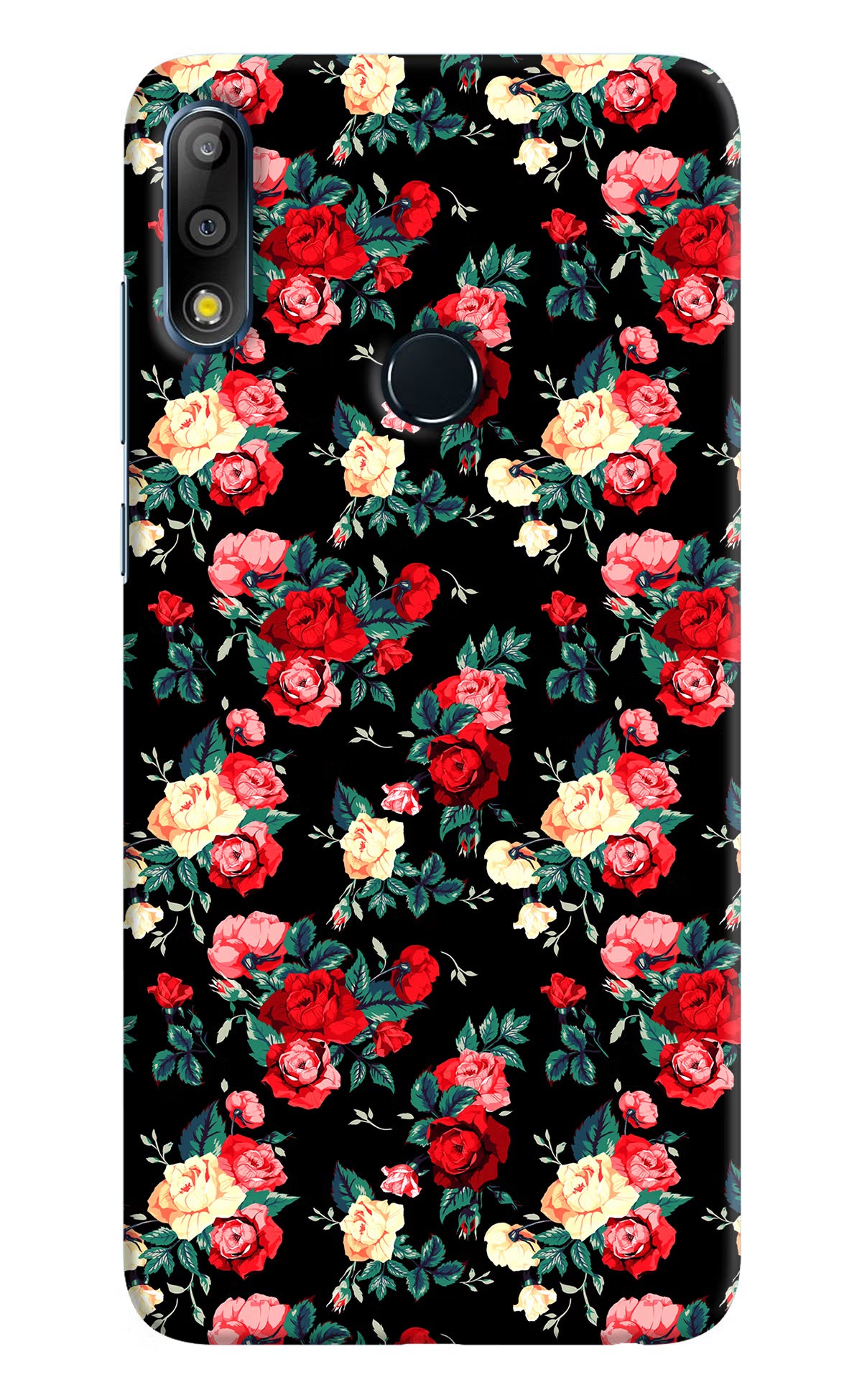 Rose Pattern Asus Zenfone Max Pro M2 Hard Case Back Cover by Casekaro