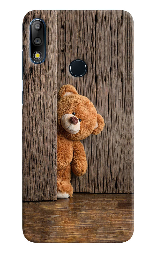 Teddy Wooden Asus Zenfone Max Pro M2 Hard Case Back Cover by Casekaro