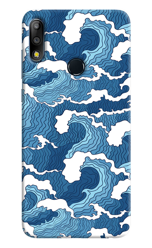Blue Waves Asus Zenfone Max Pro M2 Hard Case Back Cover by Casekaro