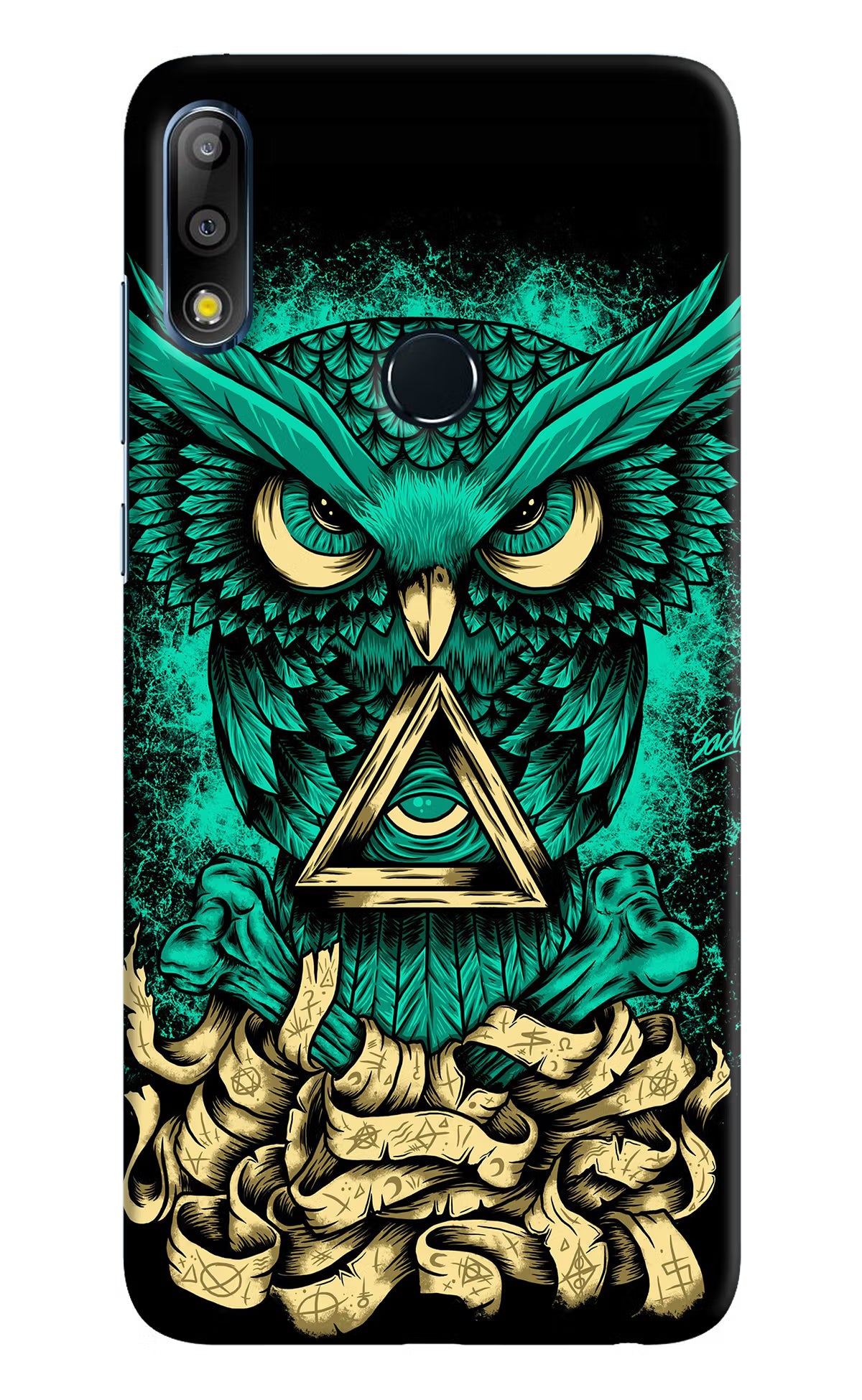 Green Owl Asus Zenfone Max Pro M2 Hard Case Back Cover by Casekaro