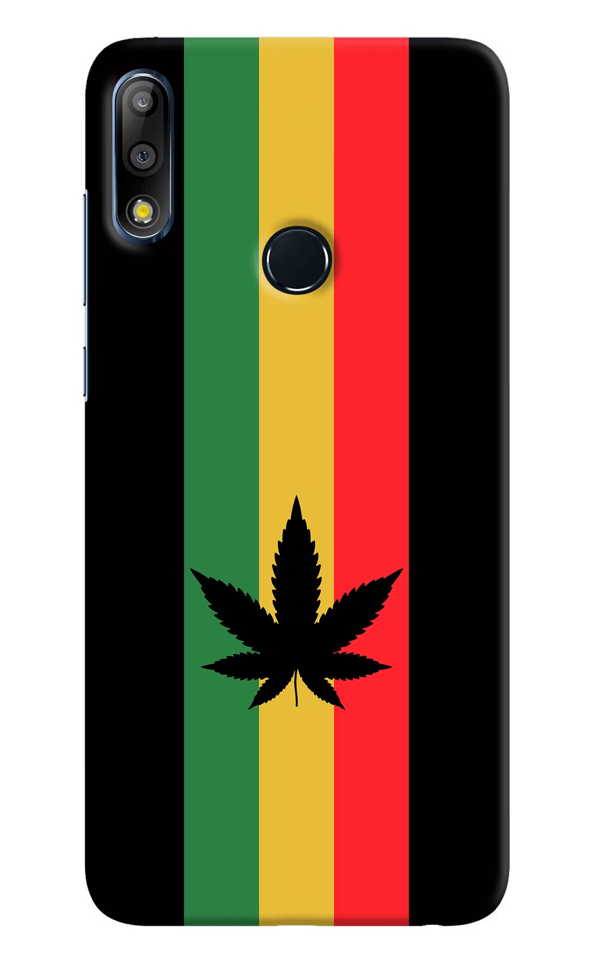 Weed Flag Asus Zenfone Max Pro M2 Hard Case Back Cover by Casekaro