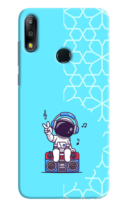 Cute Astronaut Chilling Asus Zenfone Max Pro M2 Hard Case Back Cover by Casekaro