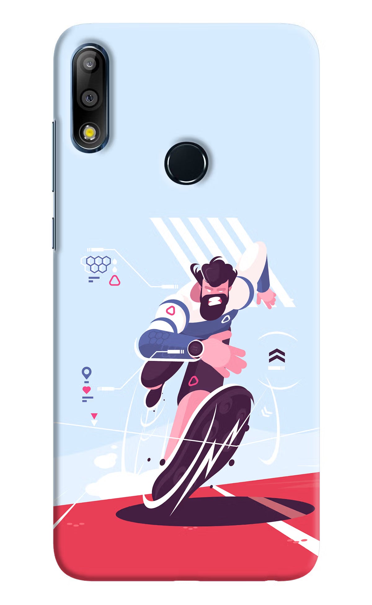 Run Pro Asus Zenfone Max Pro M2 Hard Case Back Cover by Casekaro