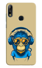 Monkey Headphone Asus Zenfone Max Pro M2 Hard Case Back Cover by Casekaro