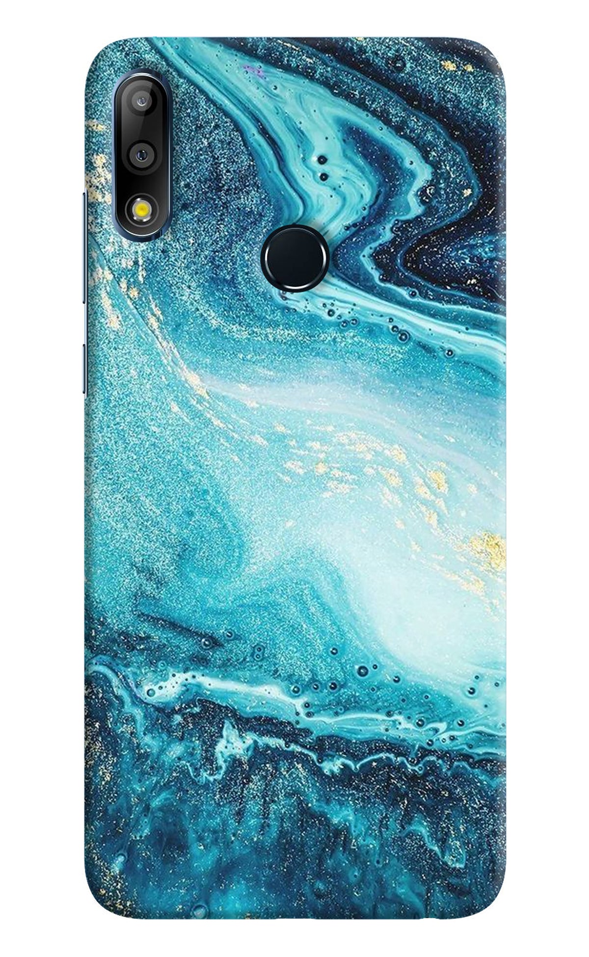 Blue Glitter Marble Asus Zenfone Max Pro M2 Back Cover