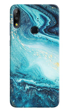 Blue Glitter Marble Asus Zenfone Max Pro M2 Hard Case Back Cover by Casekaro