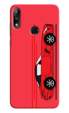 Red Velocity Asus Zenfone Max Pro M2 Hard Case Back Cover by Casekaro