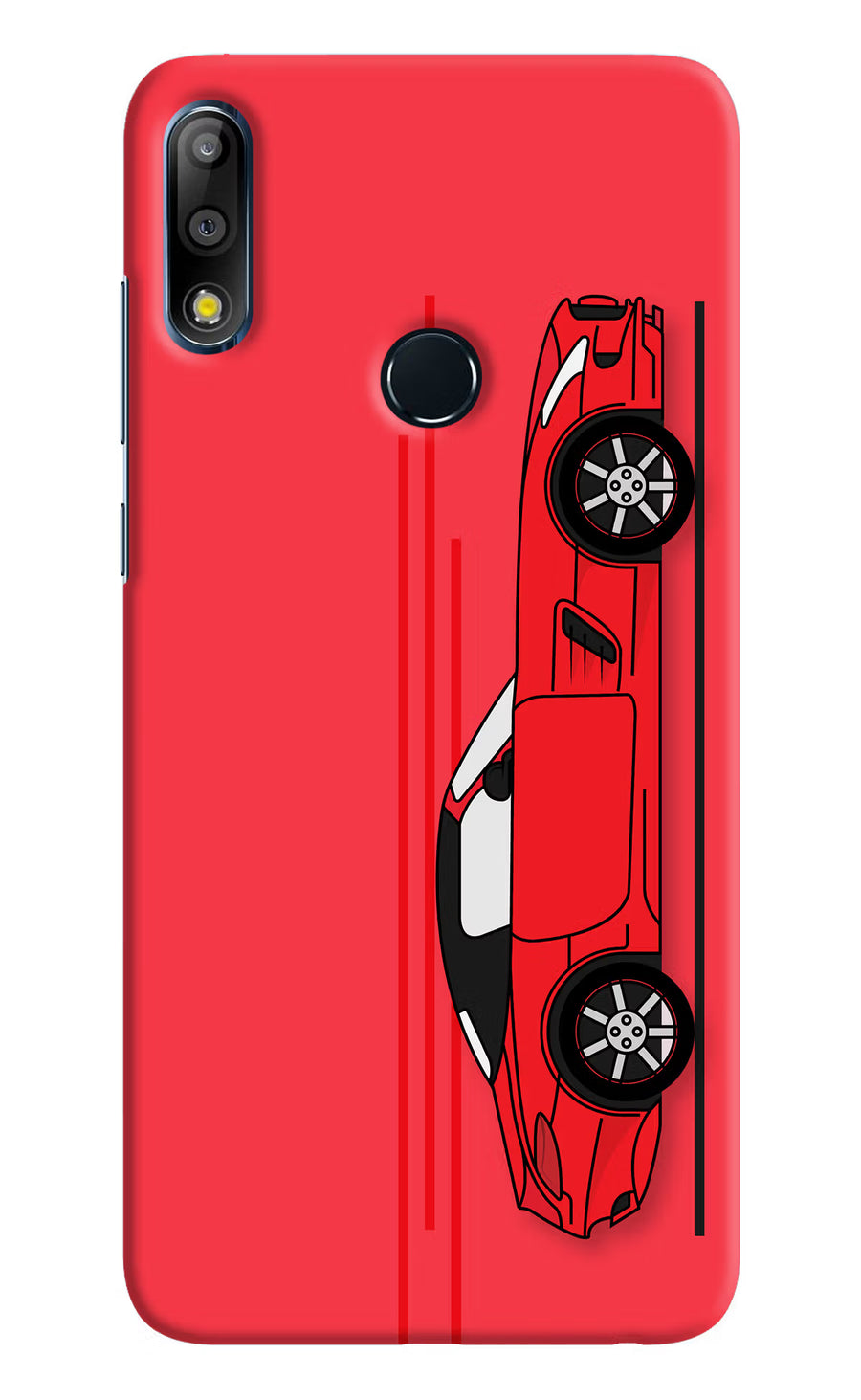 Red Velocity Asus Zenfone Max Pro M2 Back Cover, Hard case