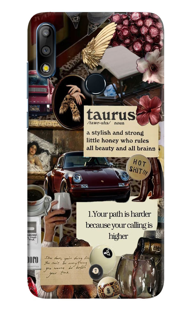 Taurus Zodiac Asus Zenfone Max Pro M2 Hard Case Back Cover by Casekaro