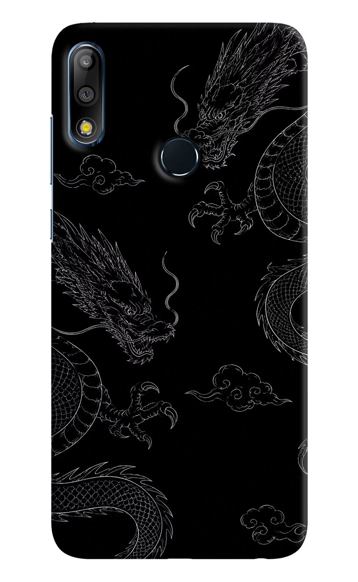 Twin Dragons Asus Zenfone Max Pro M2 Hard Case Back Cover by Casekaro