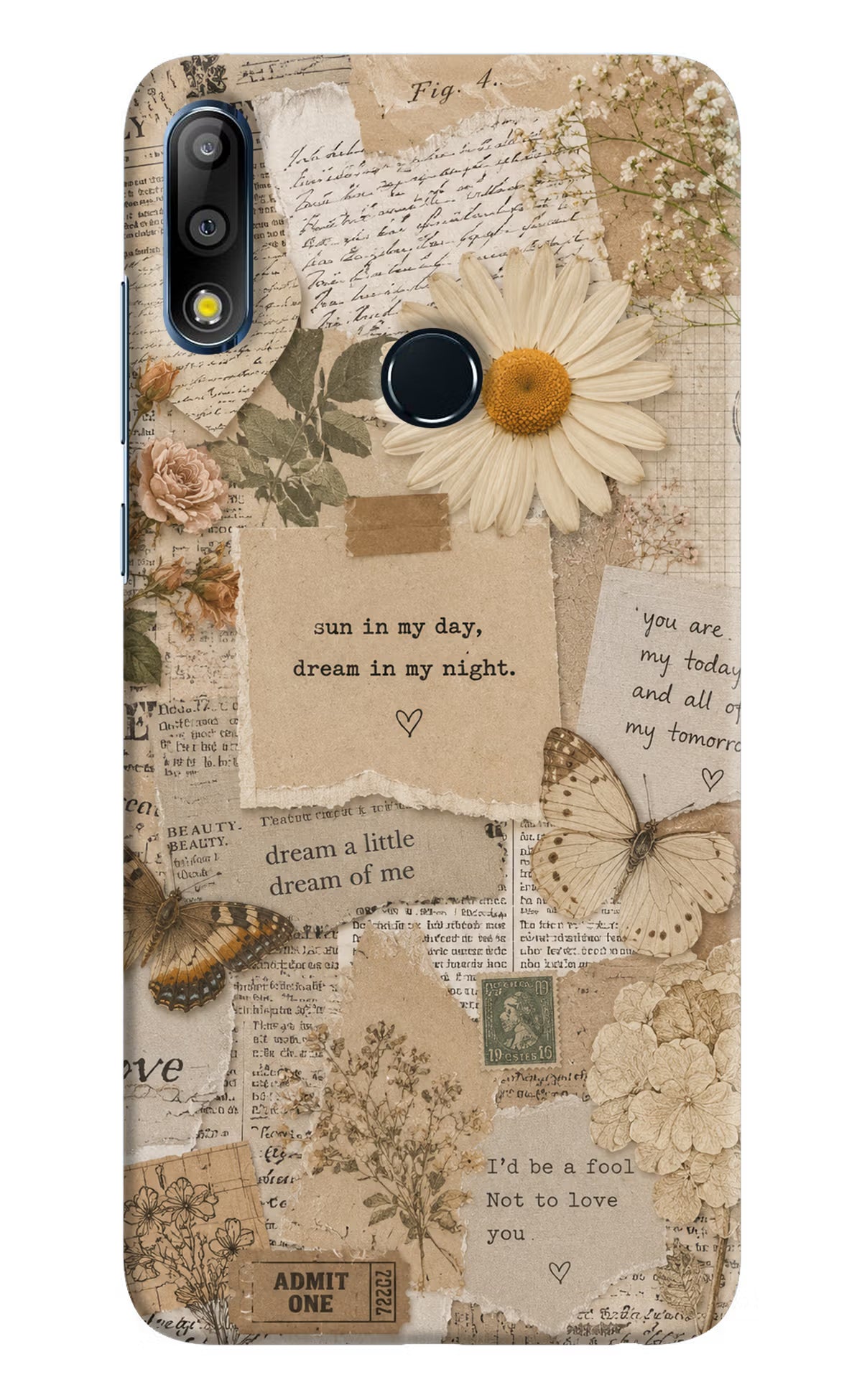 Vintage case Asus Zenfone Max Pro M2 Back Cover