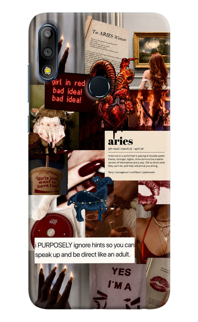 Zodiac Aries Asus Zenfone Max Pro M2 Hard Case Back Cover by Casekaro