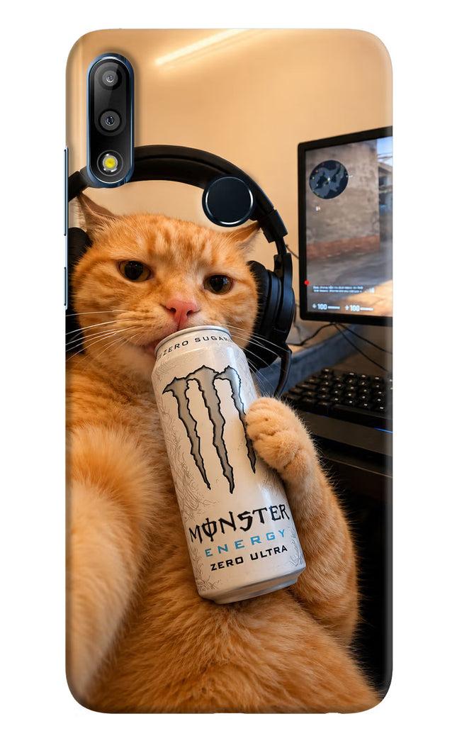 Gamer Cat Energy Asus Zenfone Max Pro M2 Hard Case Back Cover by Casekaro