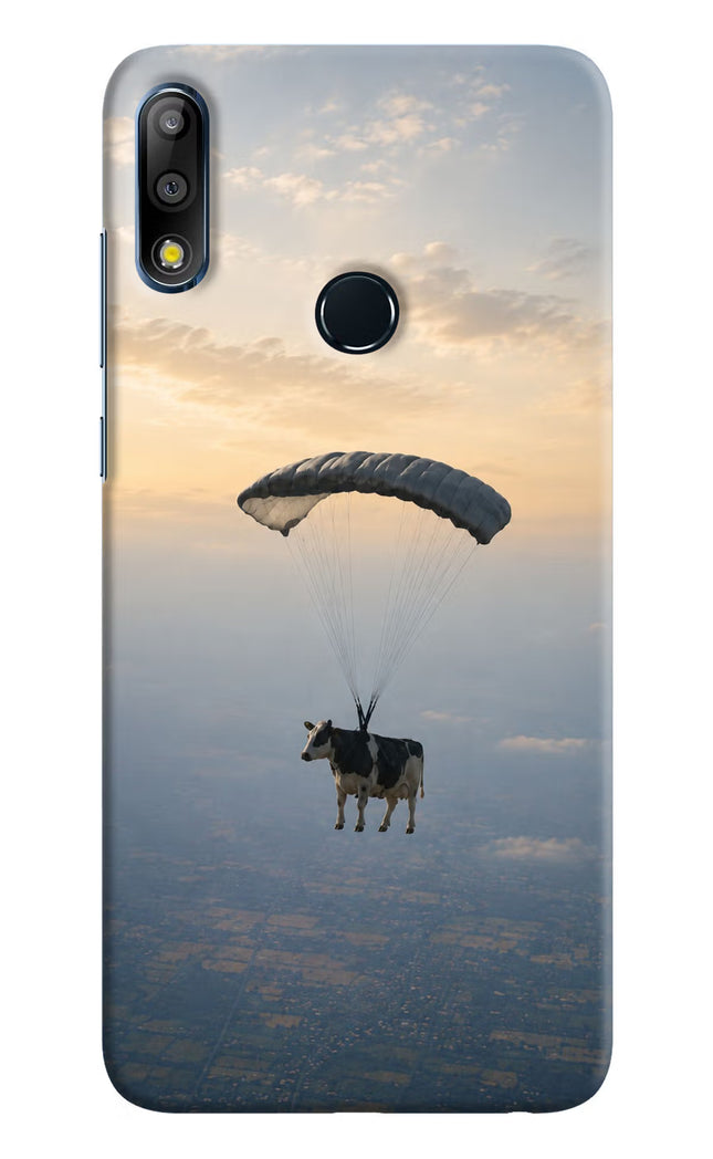 Skydiving Cow Asus Zenfone Max Pro M2 Hard Case Back Cover by Casekaro