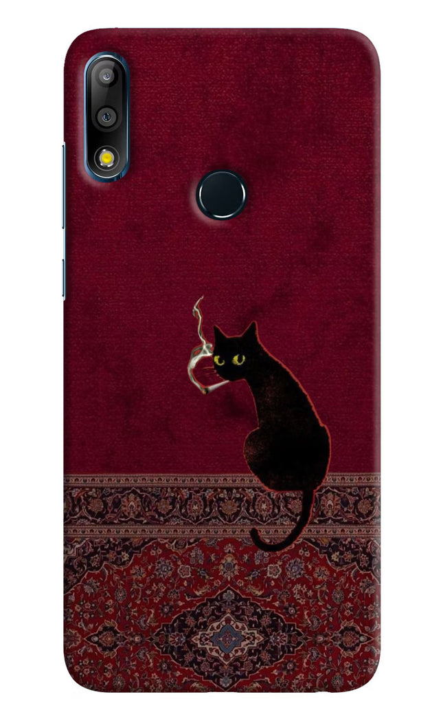 Midnight Cat Asus Zenfone Max Pro M2 Hard Case Back Cover by Casekaro