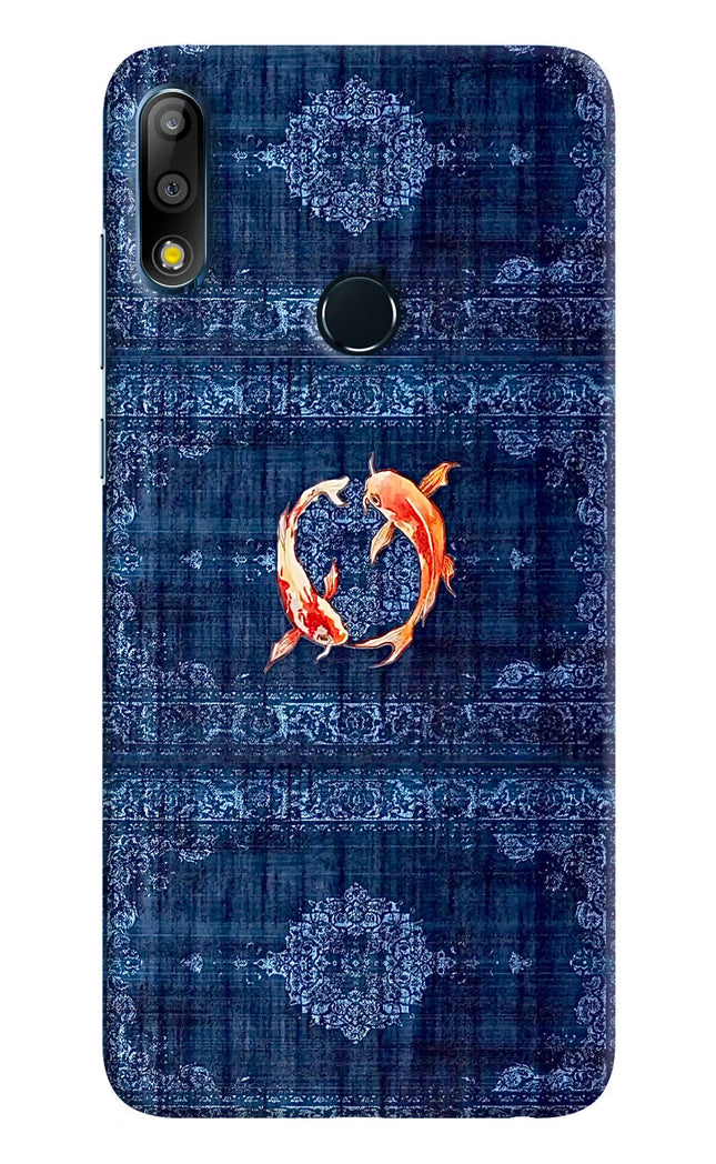 Koi Blue Asus Zenfone Max Pro M2 Hard Case Back Cover by Casekaro