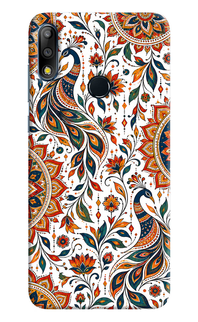 White Mayura Asus Zenfone Max Pro M2 Hard Case Back Cover by Casekaro