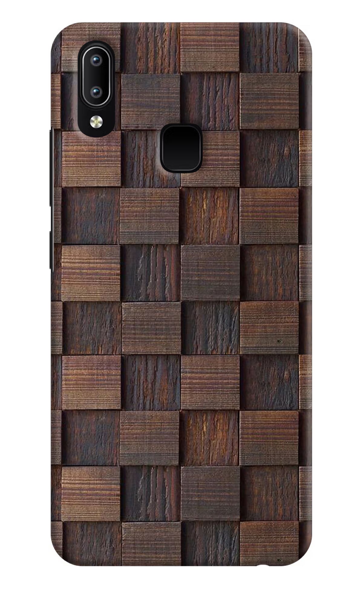 Wooden Cube Design Vivo Y91/Y93/Y95 Hard Case Back Cover by Casekaro