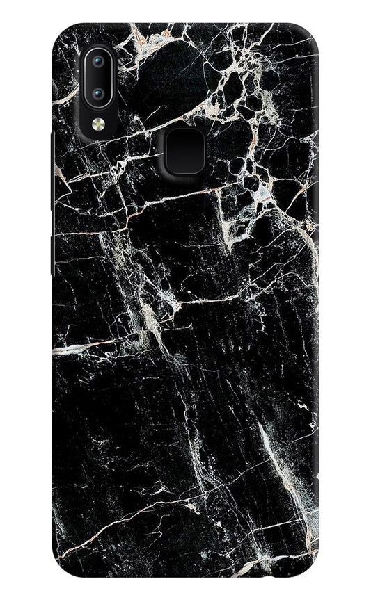 Black Marble Texture Vivo Y91/Y93/Y95 Hard Case Back Cover by Casekaro