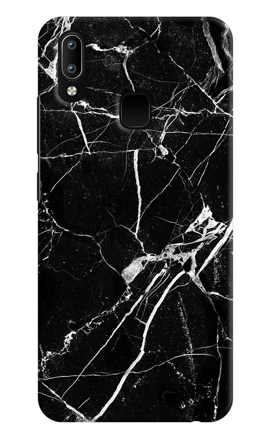 Black Marble Pattern Vivo Y91/Y93/Y95 Hard Case Back Cover by Casekaro