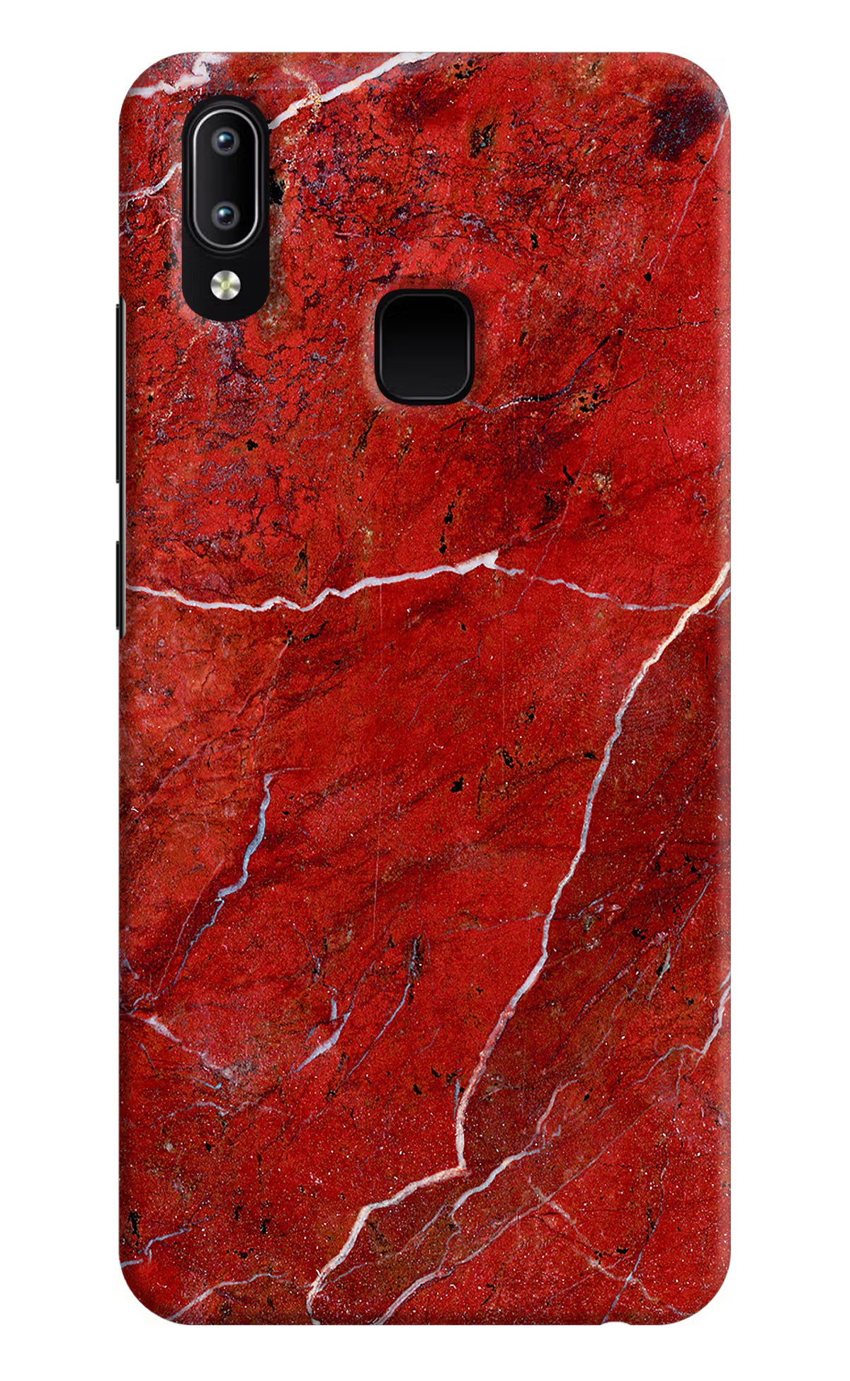 Red Marble Design Vivo Y91/Y93/Y95 Hard Case Back Cover by Casekaro