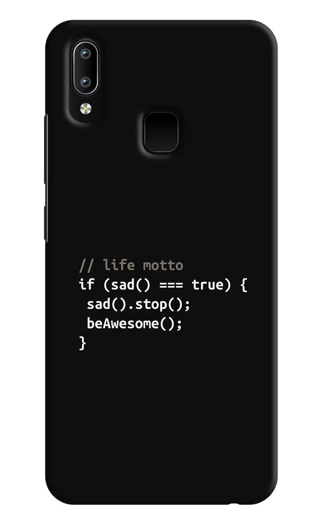 Life Motto Code Vivo Y91/Y93/Y95 Hard Case Back Cover by Casekaro