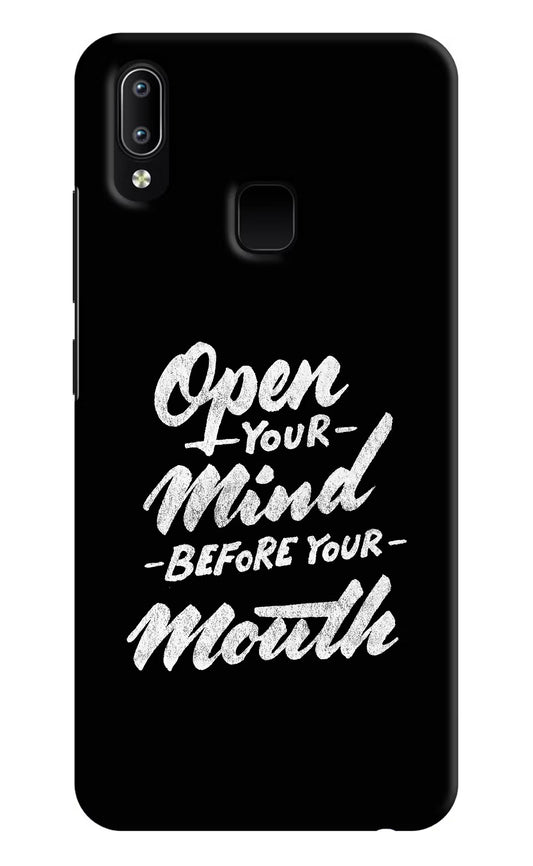 Open Your Mind Before Your Mouth Vivo Y91/Y93/Y95 Hard Case Back Cover by Casekaro