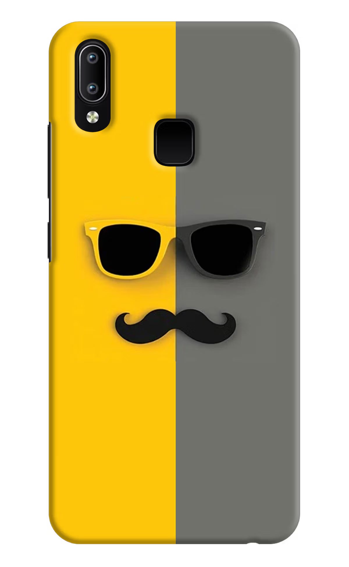 Sunglasses with Mustache Vivo Y91/Y93/Y95 Hard Case Back Cover by Casekaro