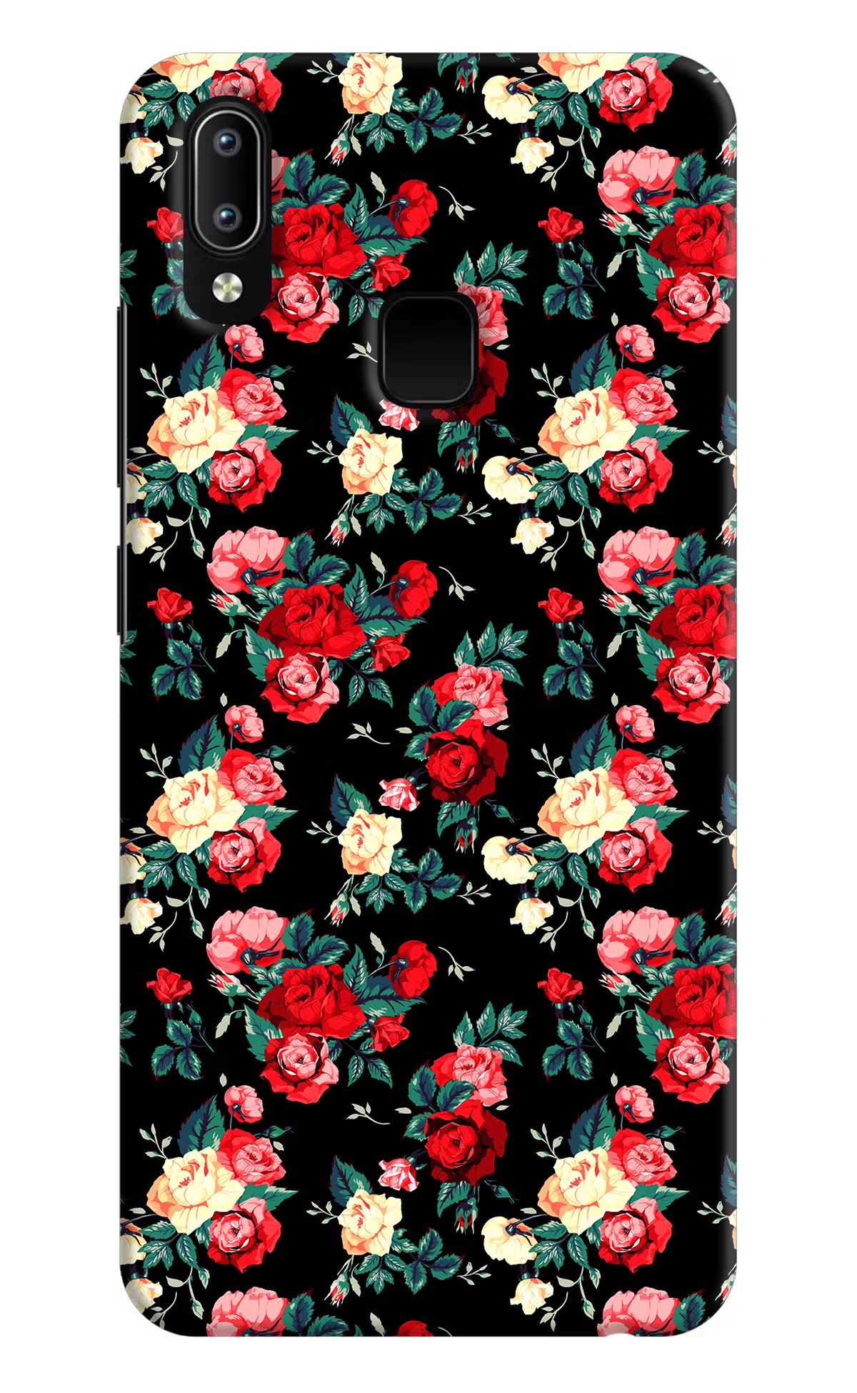 Rose Pattern Vivo Y91/Y93/Y95 Hard Case Back Cover by Casekaro
