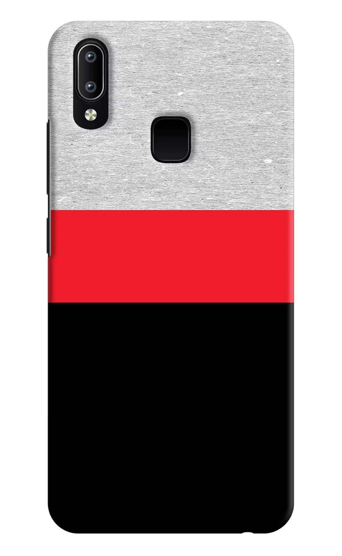 Tri Color Pattern Vivo Y91/Y93/Y95 Hard Case Back Cover by Casekaro