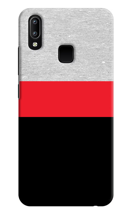 Tri Color Pattern Vivo Y91/Y93/Y95 Hard Case Back Cover by Casekaro