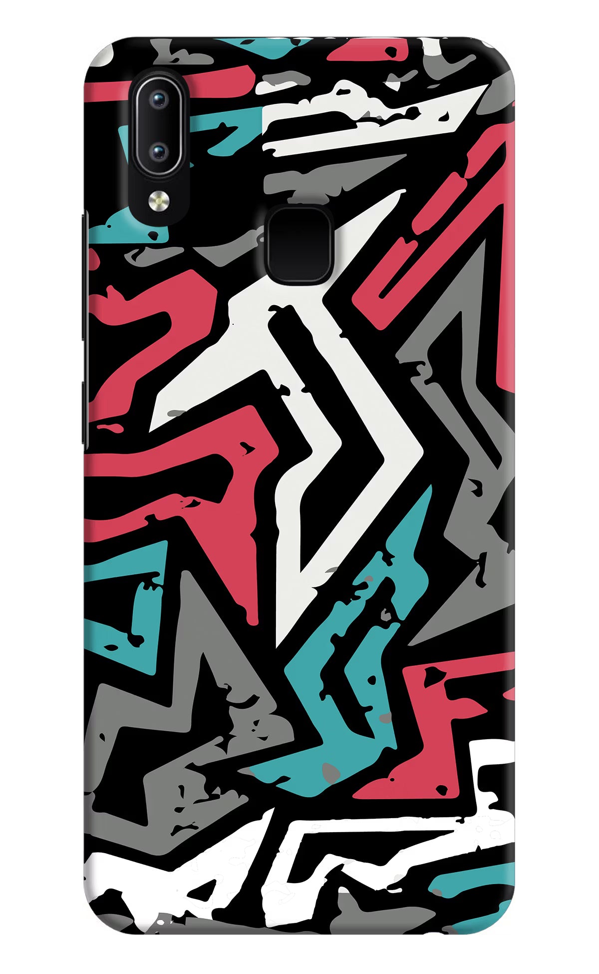 Geometric Graffiti Vivo Y91/Y93/Y95 Hard Case Back Cover by Casekaro