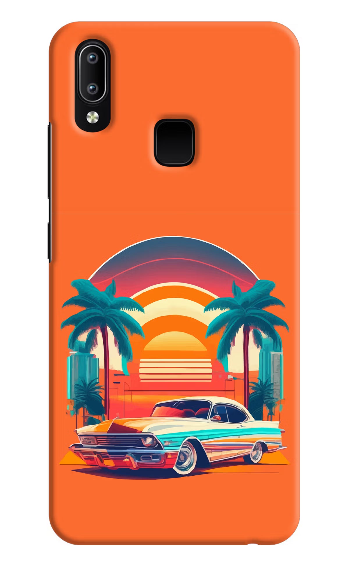 Palm Drive 80s Vivo Y91/Y93/Y95 Hard Case Back Cover by Casekaro