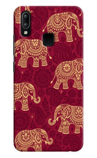 Maroon Elephant Vivo Y91/Y93/Y95 Hard Case Back Cover by Casekaro