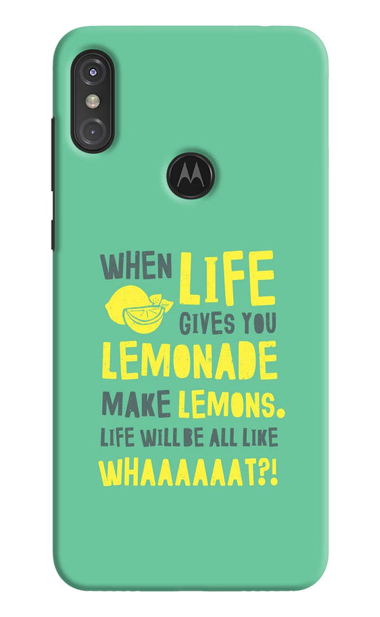 Quote Moto One Power Hard Case Back Cover by Casekaro