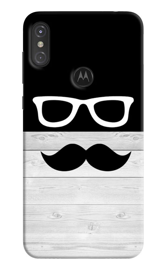 Mustache Moto One Power Hard Case Back Cover by Casekaro