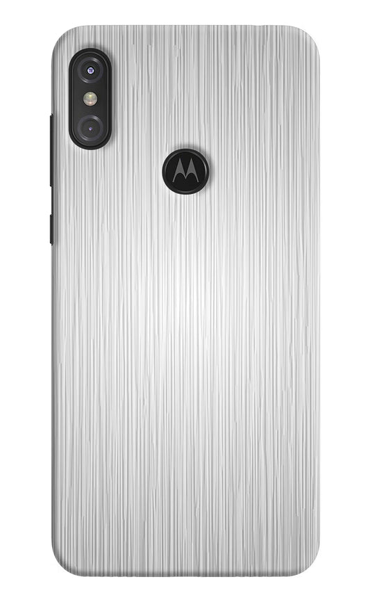 Wooden Grey Texture Moto One Power Hard Case Back Cover by Casekaro