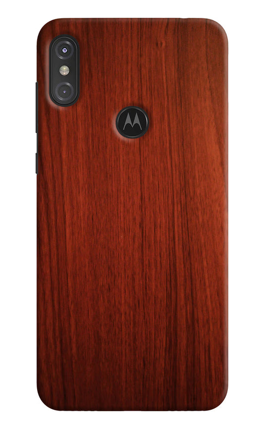 Wooden Plain Pattern Moto One Power Hard Case Back Cover by Casekaro