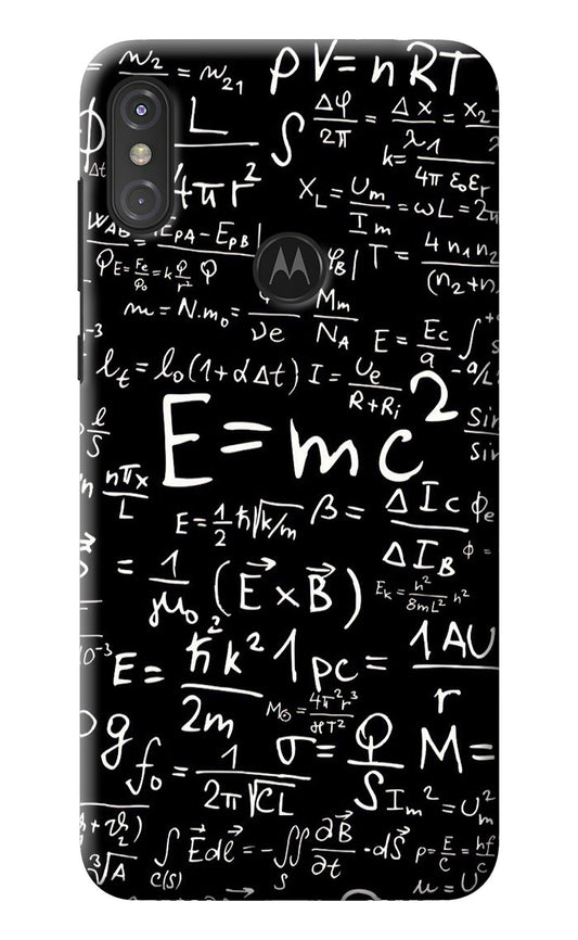 Physics Albert Einstein Formula Moto One Power Back Cover