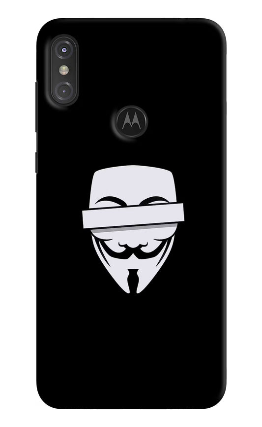 Anonymous Face Moto One Power Hard Case Back Cover by Casekaro