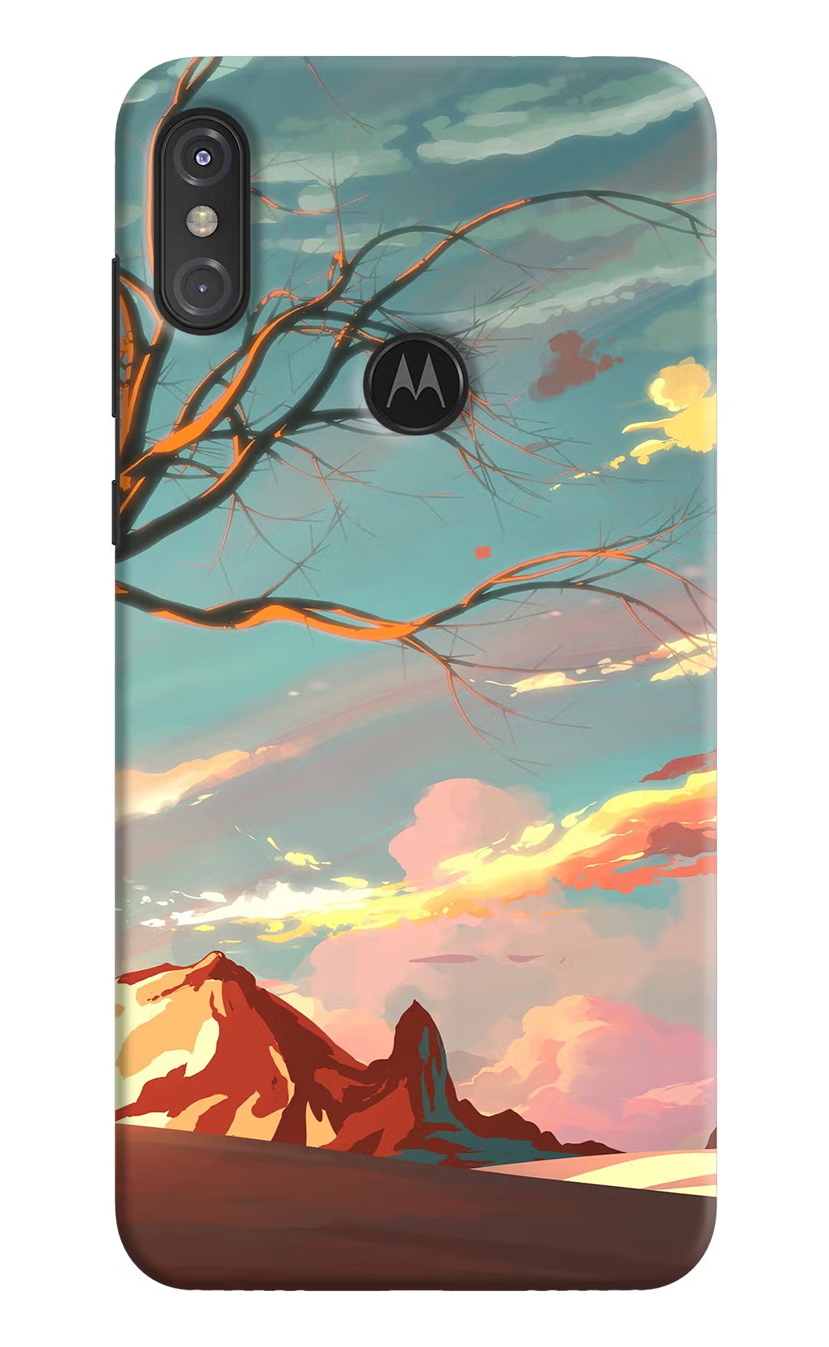 Scenery Moto One Power Hard Case Back Cover by Casekaro