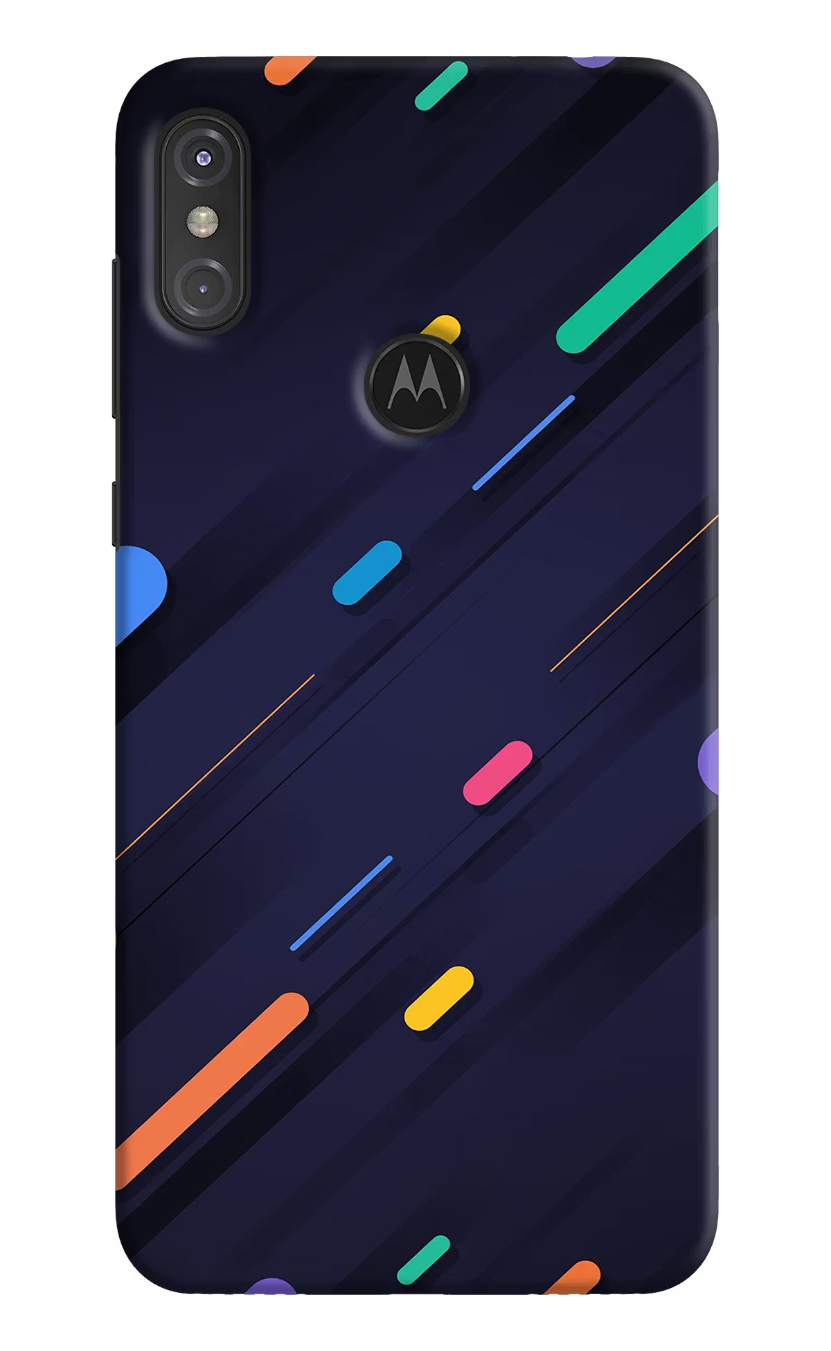 Abstract Design Moto One Power Hard Case Back Cover by Casekaro