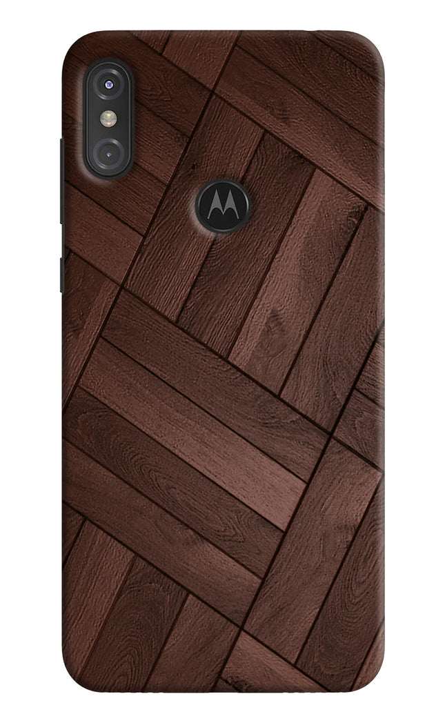 Wooden Texture Design Moto One Power Hard Case Back Cover by Casekaro