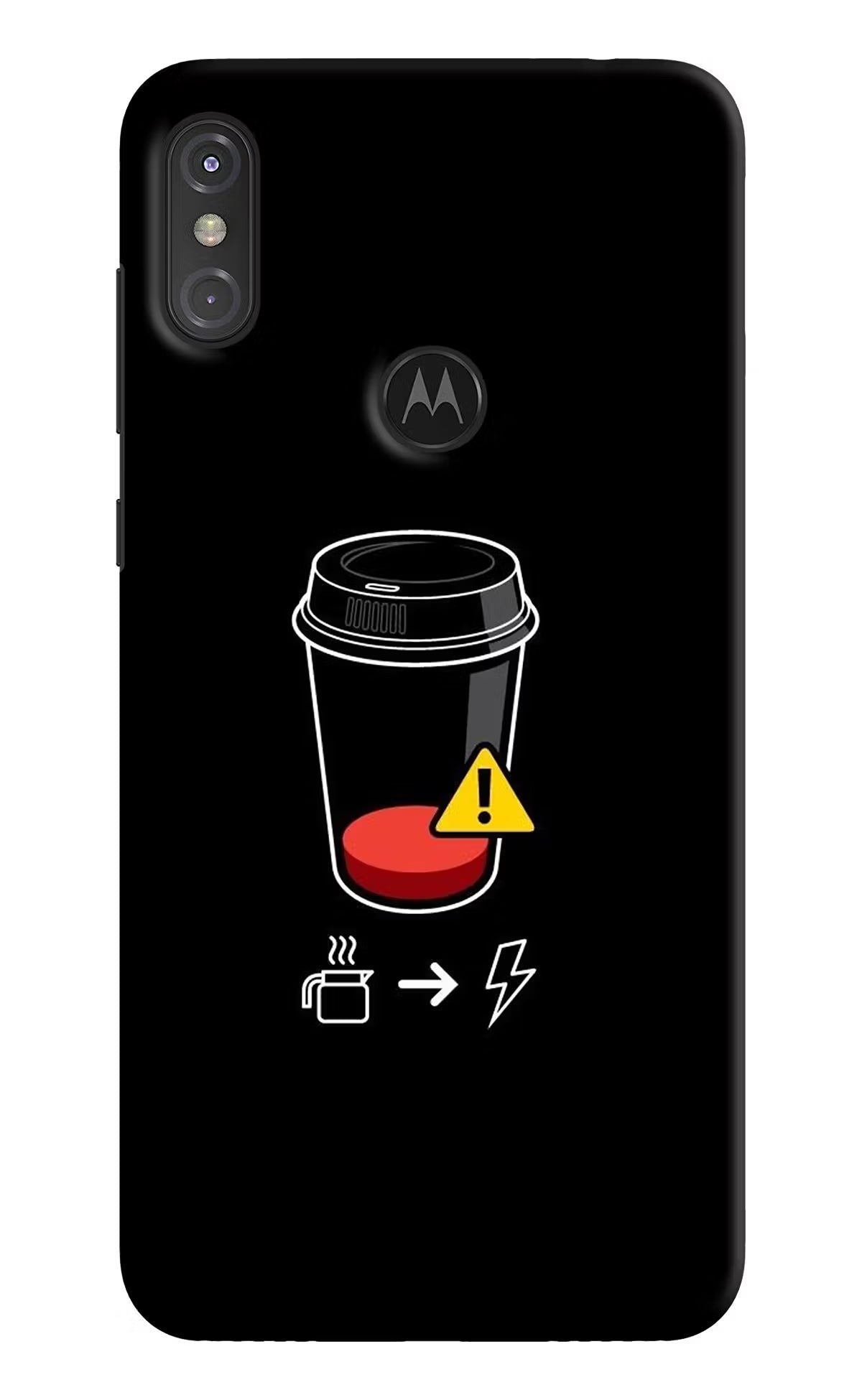 Coffee Moto One Power Hard Case Back Cover by Casekaro