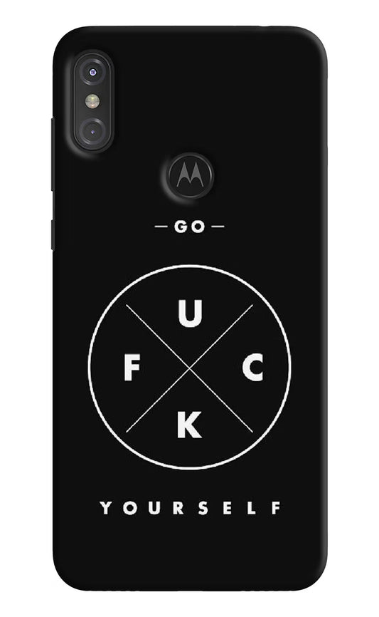 Go Fuck Yourself Moto One Power Hard Case Back Cover by Casekaro